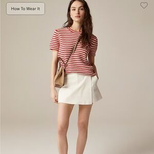J.Crew Wrap-front skort in bi-stretch cotton blend
